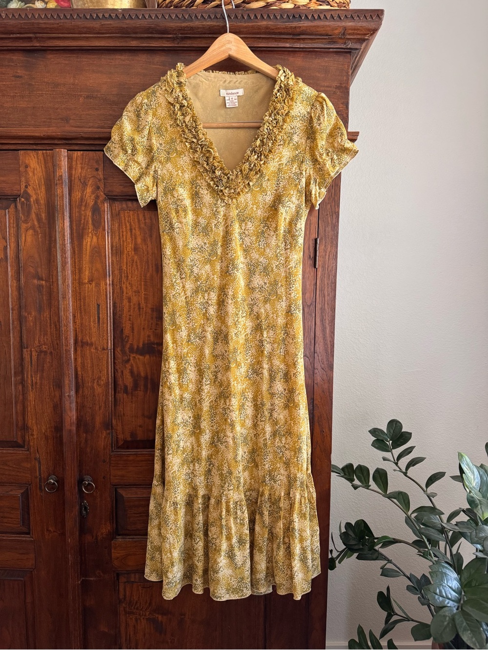 Sundance Silk Floral Midi Dress